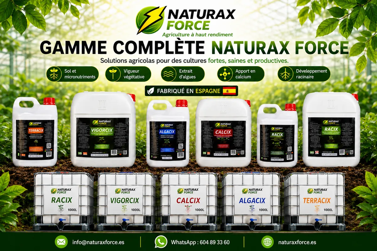 Image promotionnelle de la gamme complète Naturax Force en français